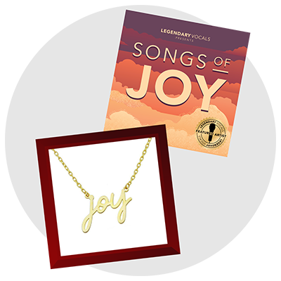 Legendary Vocals Songs of Joy + Joy Necklace