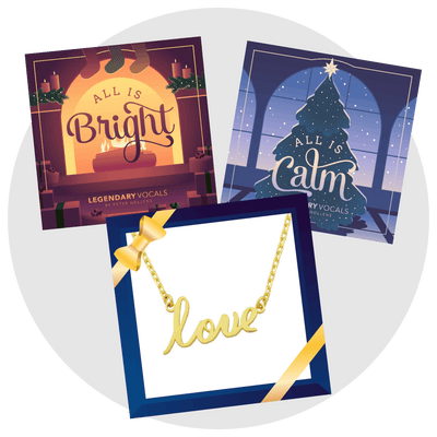 All Is Calm, All Is Bright Christmas Bundle  + Love Necklace